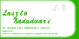 laszlo nadudvari business card