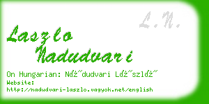 laszlo nadudvari business card